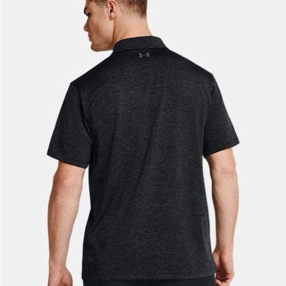 Men’s Under Armour Playoff Heather Polo | Small | Black/Anthracite/Pitch Gray - Picture 2 of 7